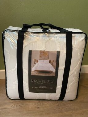 New White Comforter Rachel Zoe Set - 3 Pieces
